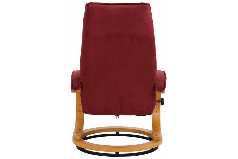 Pasha Reclinerlænestol Microfiber - rød/træ - Møbler - Stole & lænestole - Lænestole - Recliner lænestol
