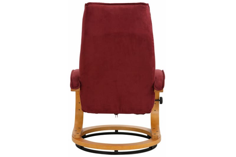 Pasha Reclinerlænestol Microfiber - rød/træ - Recliner lænestol