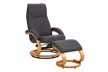 Reclinerlænestol Loft24 Pasha Reclinerlænestol Mikrofiber Grå - Møbler - Stole & lænestole - Lænestole - Recliner lænestol