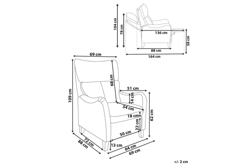 Recliner lænestol Royston - Møbler - Stole & lænestole - Lænestole - Recliner lænestol
