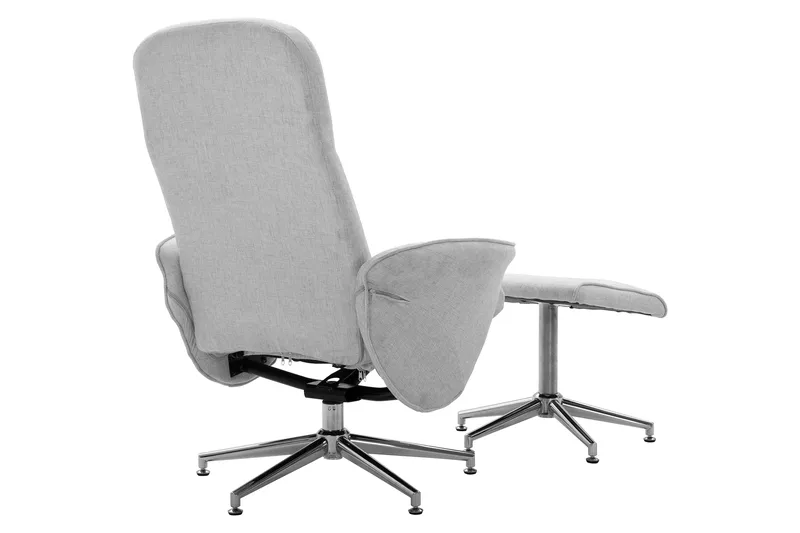 Rune Recliner med Ottoman - Grå - Møbler - Stole & lænestole - Lænestole - Recliner lænestol