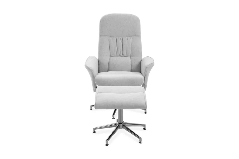 Rune Recliner med Ottoman - Grå - Møbler - Stole & lænestole - Lænestole - Recliner lænestol