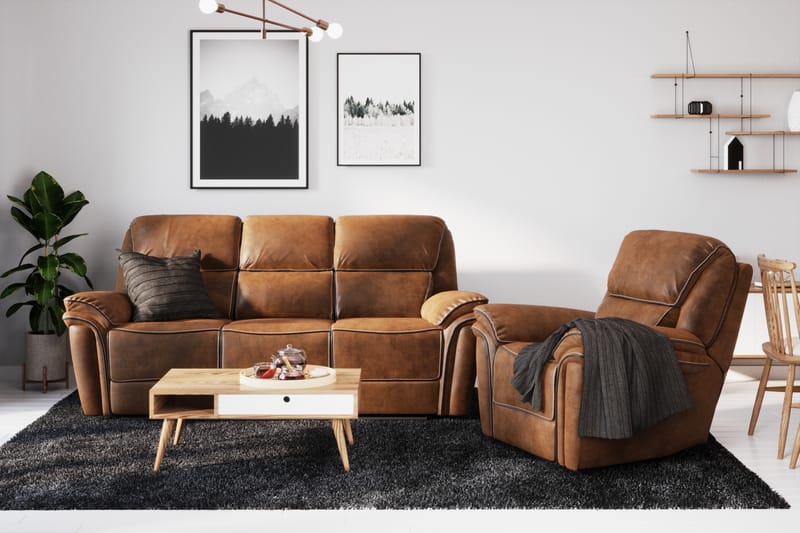 Saranda Lænestol Recliner Justerbar - Brun - Møbler - Stole & lænestole - Lænestole - Recliner lænestol