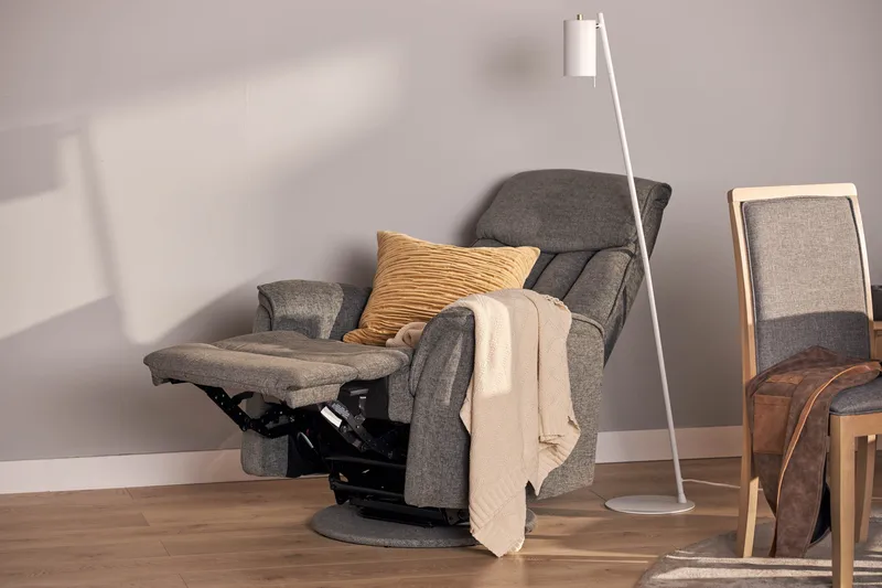 Umeå Lænestol Rotation & Gynge - Stof Grå - Møbler - Stole & lænestole - Lænestole - Recliner lænestol