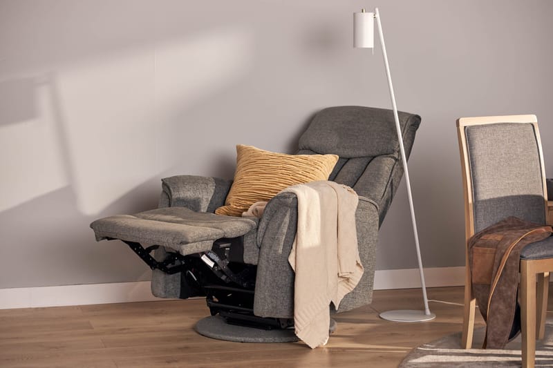 Umeå Lænestol Rotation & Gynge - Stof Grå - Møbler - Stole & lænestole - Lænestole - Recliner lænestol