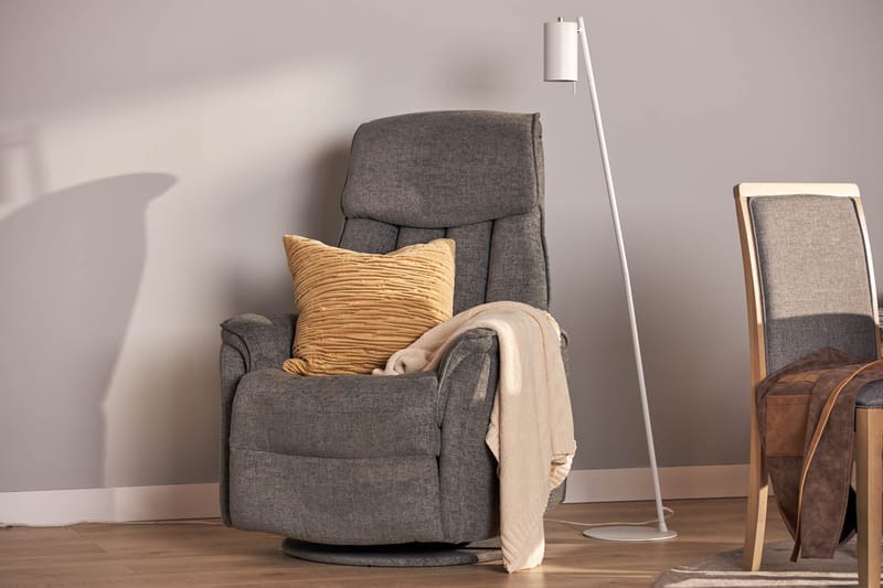 Umeå Lænestol Rotation & Gynge - Stof Grå - Møbler - Stole & lænestole - Lænestole - Recliner lænestol
