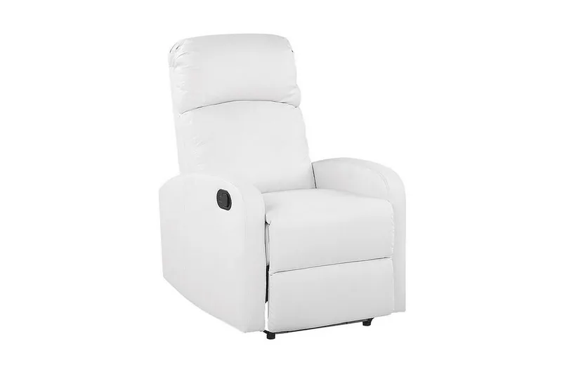 Virrat Lænestol LED-belysning + USB-port, Hvid