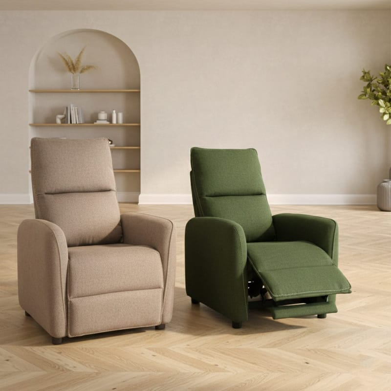 Reclinerlænestol Örsvik med push back-mekanisme - Beige - Møbler - Stole & lænestole - Lænestole - Recliner lænestol