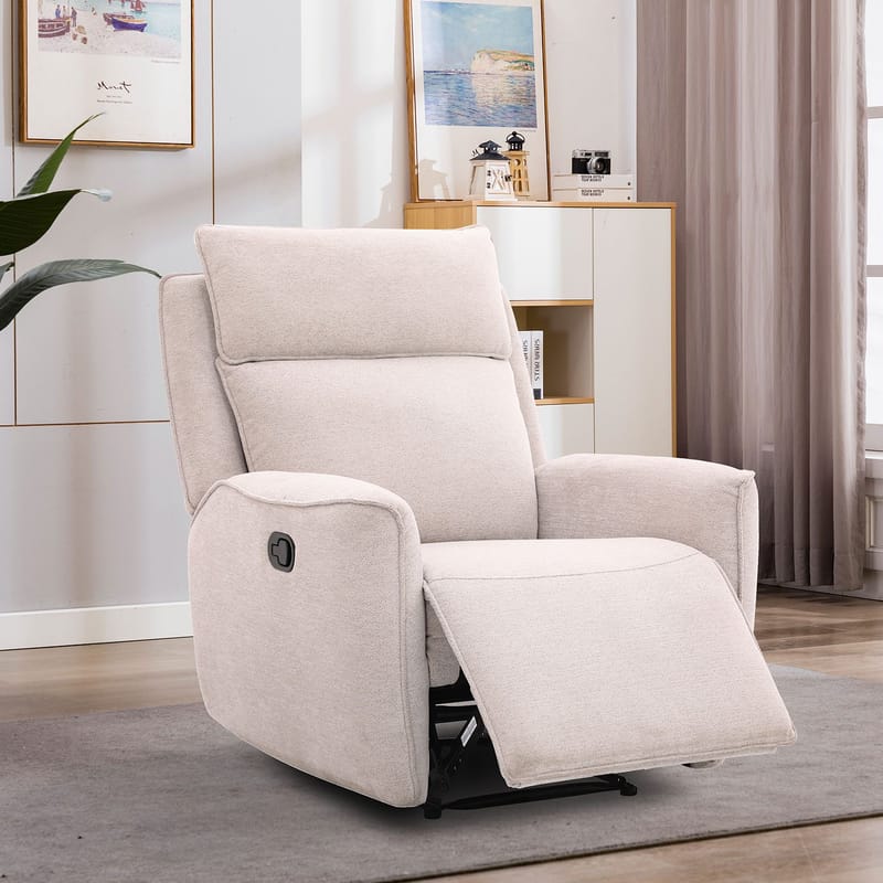 Reclinerlænestol Östvik med manuel mekanisme - beige - Møbler - Stole & lænestole - Lænestole - Recliner lænestol