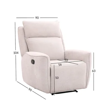 Reclinerlænestol Östvik med manuel mekanisme - beige - Møbler - Stole & lænestole - Lænestole - Recliner lænestol