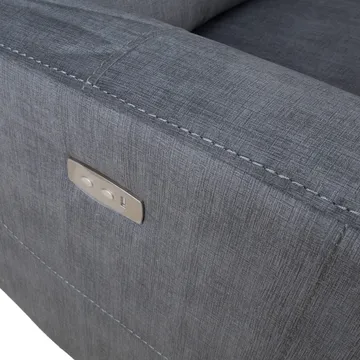 Reclinerlænestol Darvi med elektrisk mekanisme - grå velour - Møbler - Stole & lænestole - Lænestole - Recliner lænestol