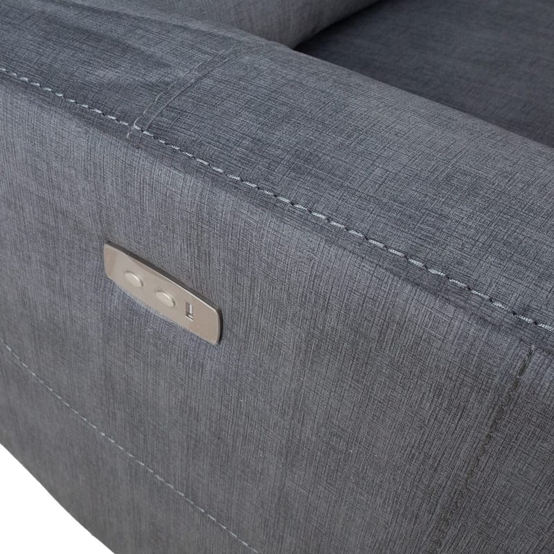 Reclinerlænestol Darvi med elektrisk mekanisme - grå velour - Møbler - Stole & lænestole - Lænestole - Recliner lænestol