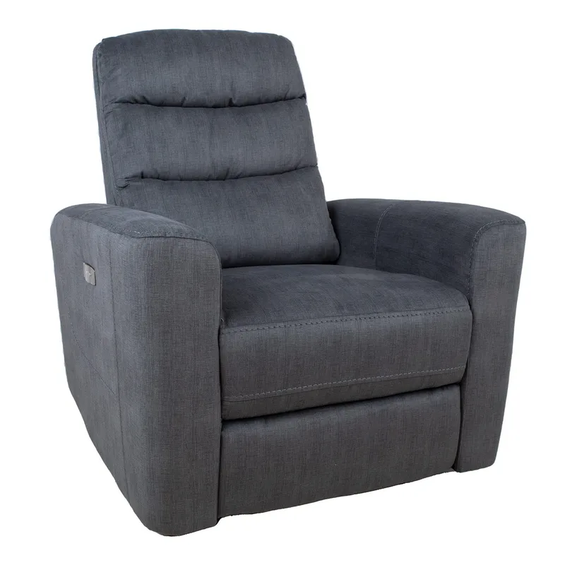 Reclinerlænestol Darvi med elektrisk mekanisme, grå velour