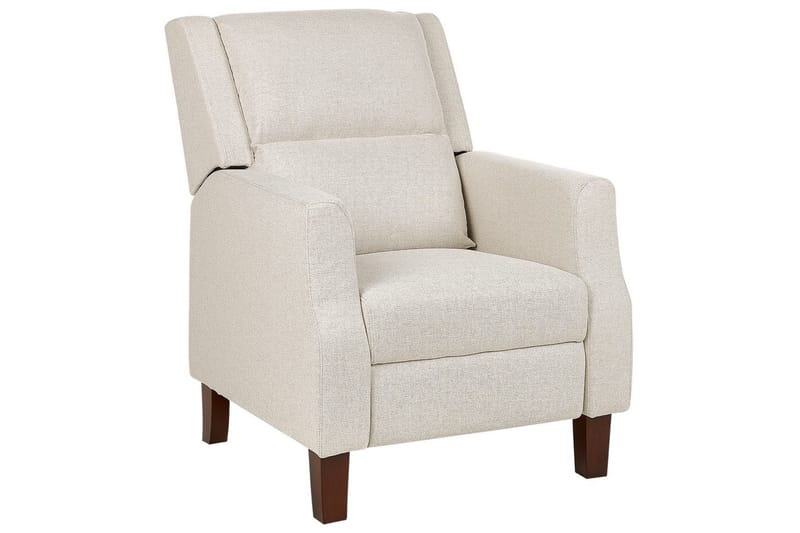 Reclinerlænestol Egersund Beige/mørkt træ - Beige/mørkt træ - Møbler - Stole & lænestole - Lænestole - Liggestol