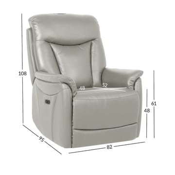 Reclinerlænestol Gårdal med elektrisk løftemekanisme læder - Beige - Møbler - Stole & lænestole - Lænestole - Lænestol med vippefunktion