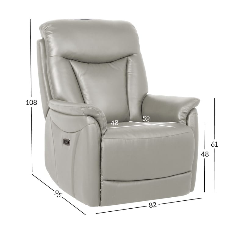 Reclinerlænestol Gårdal med elektrisk løftemekanisme læder - Beige - Møbler - Stole & lænestole - Lænestole - Lænestol med vippefunktion