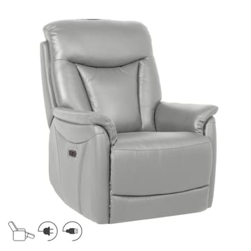 Reclinerlænestol Gårdal med elektrisk løftemekanisme læder - Beige - Møbler - Stole & lænestole - Lænestole - Lænestol med vippefunktion