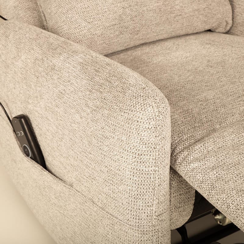 Reclinerlænestol Gränor med elektrisk mekanisme og massagefunktion - Beige - Møbler - Stole & lænestole - Lænestole - Massagestol