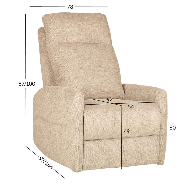 Reclinerlænestol Gränor med elektrisk mekanisme og massagefunktion - Beige - Møbler - Stole & lænestole - Lænestole - Massagestol