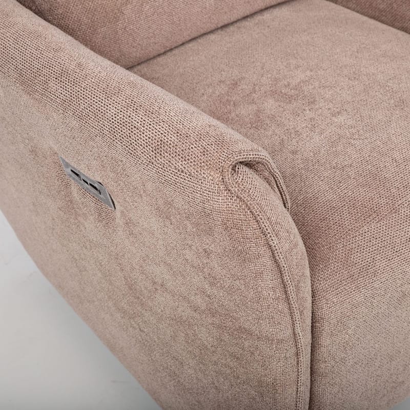 Reclinerlænestol Lavor med elektrisk mekanisme - lysebrun - Møbler - Stole & lænestole - Lænestole - Recliner lænestol