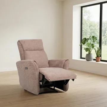 Reclinerlænestol Lavor med elektrisk mekanisme - lysebrun - Møbler - Stole & lænestole - Lænestole - Recliner lænestol