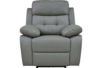 Reclinerlænestol Loft24 Lænestol Lannilis lysegrå, PU/træ/metal, elektrisk hvilestol Ljusgrå - Møbler - Stole & lænestole - Lænestole - Recliner lænestol