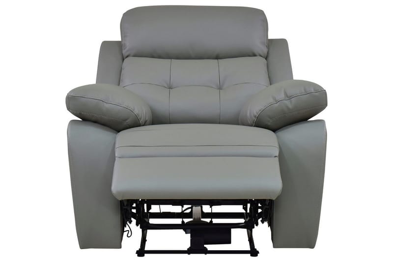 Reclinerlænestol Loft24 Lænestol Lannilis lysegrå, PU/træ/metal, elektrisk hvilestol Ljusgrå - Møbler - Stole & lænestole - Lænestole - Recliner lænestol