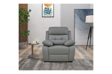 Reclinerlænestol Loft24 Lænestol Lannilis lysegrå, PU/træ/metal, elektrisk hvilestol Ljusgrå - Møbler - Stole & lænestole - Lænestole - Recliner lænestol