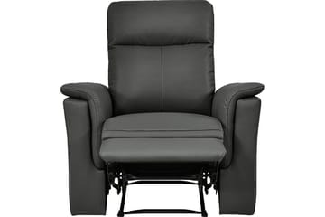 Reclinerlænestol Loft24 Lænestol Southbrook grå, PU/træ/metal, elektrisk hvilestol Grå - Møbler - Stole & lænestole - Lænestole - Recliner lænestol