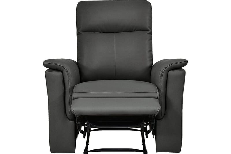 Reclinerlænestol Loft24 Lænestol Southbrook grå, PU/træ/metal, elektrisk hvilestol Grå - Møbler - Stole & lænestole - Lænestole - Recliner lænestol