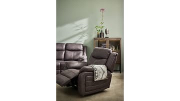 Reclinerlænestol Rindal Stof Elektrisk - brungrå - Møbler - Stole & lænestole - Lænestole - Recliner lænestol