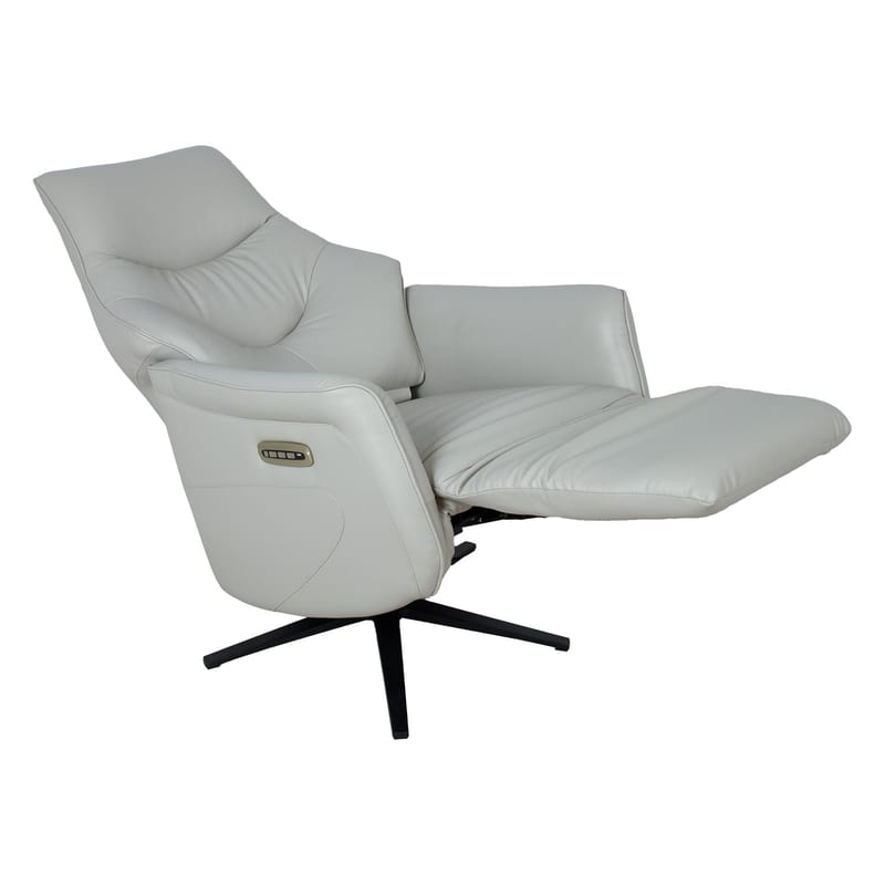 Reclinerlænestol Rosdal med elektrisk mekanisme - beige læder - Møbler - Stole & lænestole - Lænestole - Recliner lænestol
