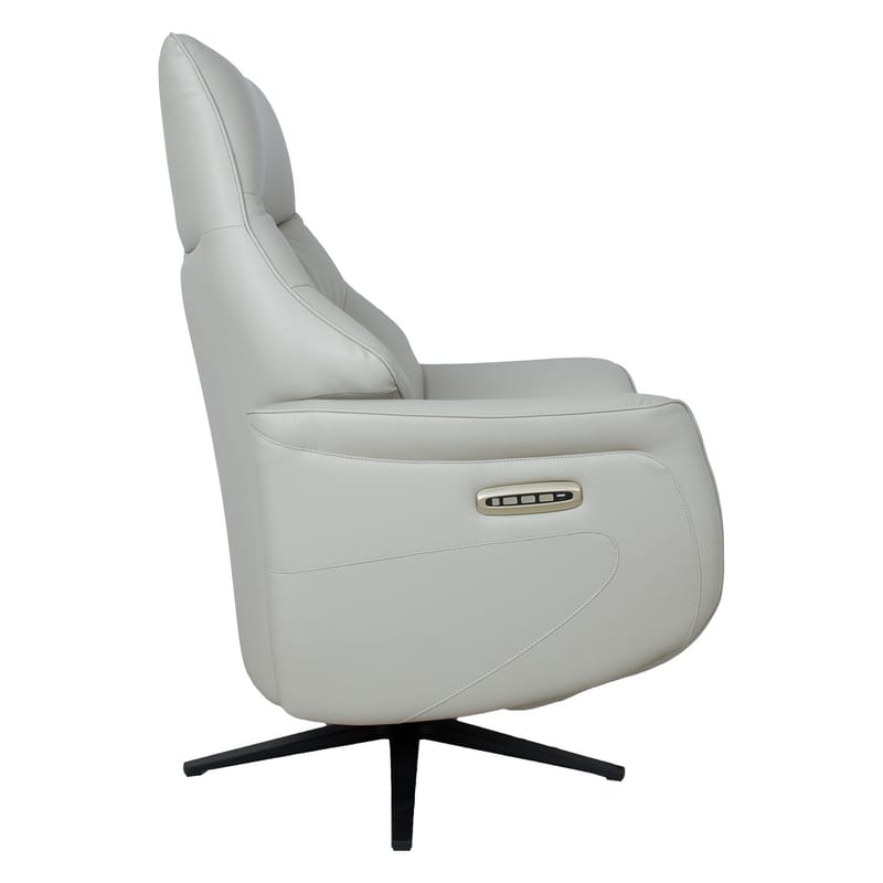 Reclinerlænestol Rosdal med elektrisk mekanisme - beige læder - Møbler - Stole & lænestole - Lænestole - Recliner lænestol