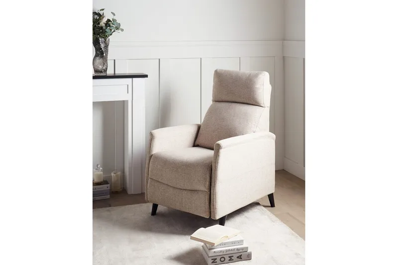Reclinerlænestol Selvik Beige/sort - Beige/sort - Møbler - Stole & lænestole - Lænestole - Recliner lænestol