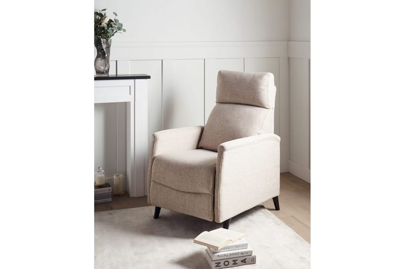 Reclinerlænestol Selvik Beige/sort - Beige/sort - Møbler - Stole & lænestole - Lænestole - Liggestol