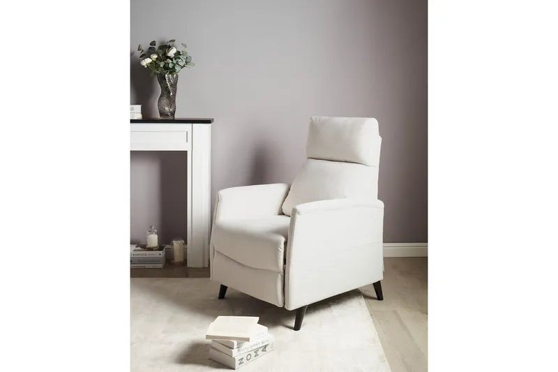 Reclinerlænestol Selvik Hvid/Sort - Hvid/Sort - Møbler - Stole & lænestole - Lænestole - Recliner lænestol