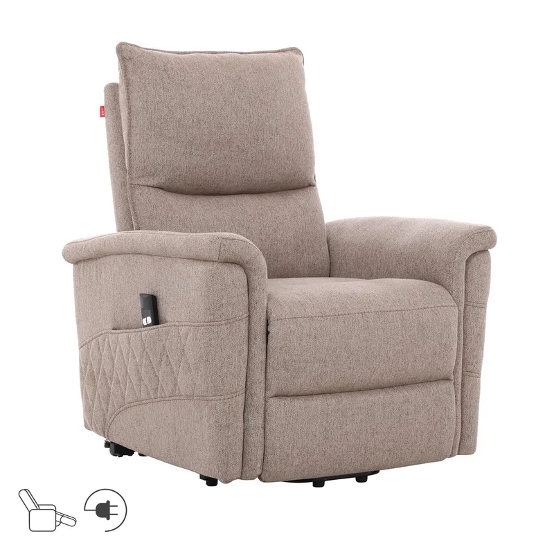 Reclinerlænestol Ulsten med elektrisk løftemekanisme, Beige