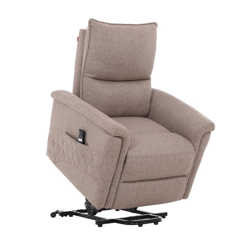 Reclinerlænestol Ulsten med elektrisk løftemekanisme - Beige - Møbler - Stole & lænestole - Lænestole - Lænestol med vippefunktion
