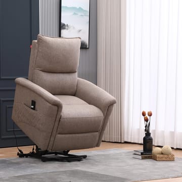 Reclinerlænestol Ulsten med elektrisk løftemekanisme - Beige - Møbler - Stole & lænestole - Lænestole - Lænestol med vippefunktion