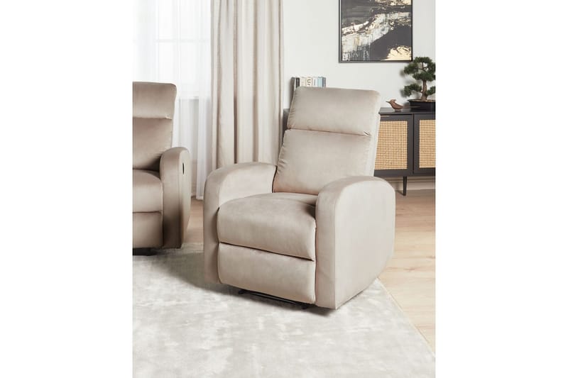 Reclinerlænestol Verdal Beige - Beige - Møbler - Stole & lænestole - Lænestole - Liggestol