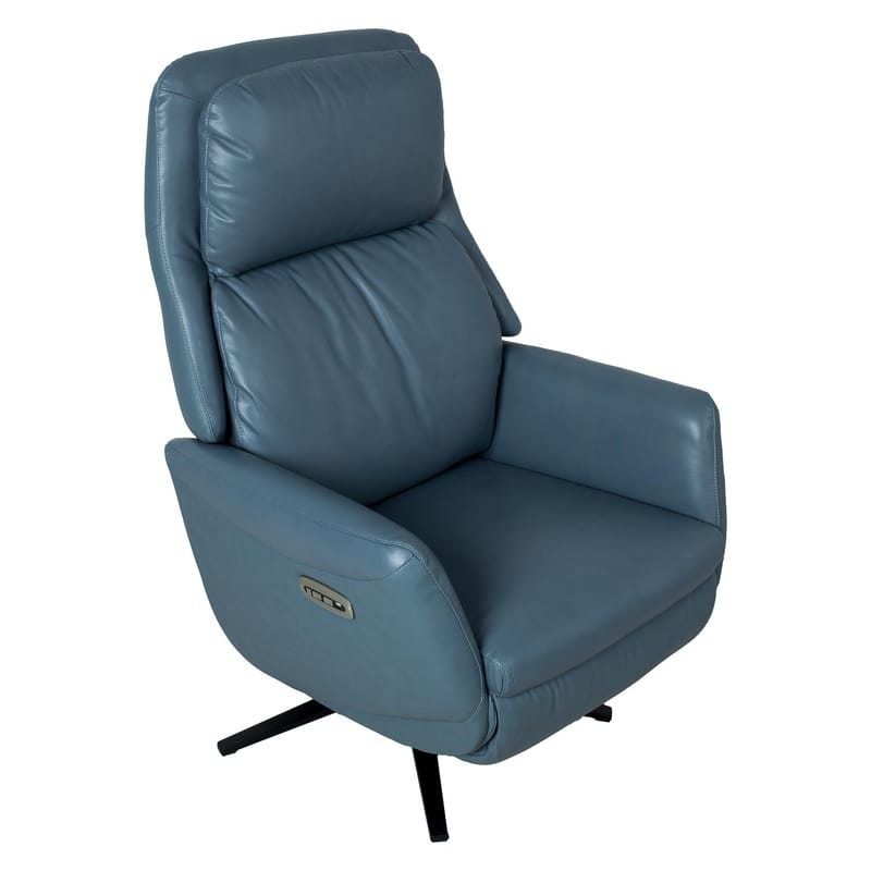 Reclinerlænestol Wikros med elektrisk mekanisme - blå - Møbler - Stole & lænestole - Lænestole - Recliner lænestol