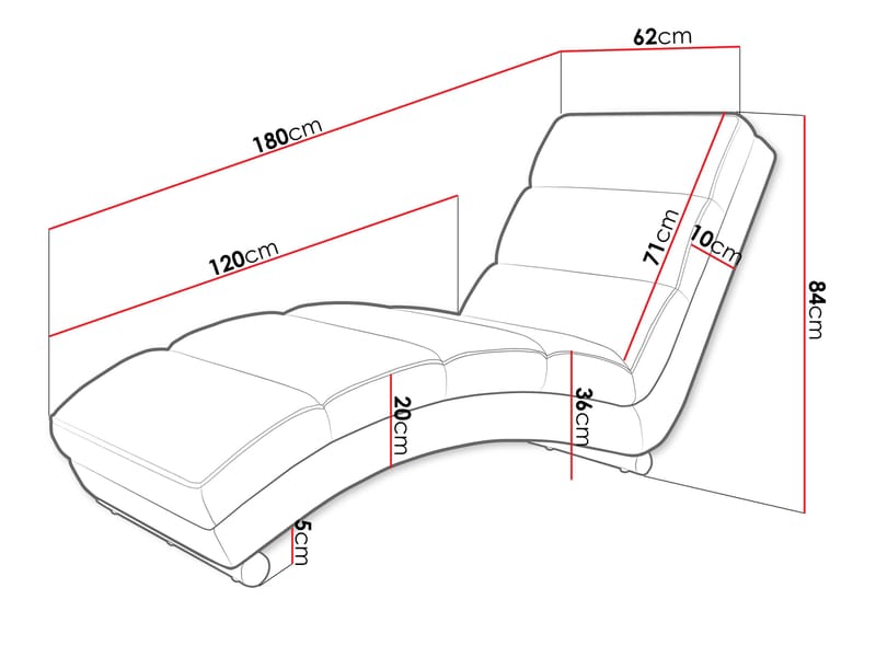 Regalado Liggestol - grå - Møbler - Stole & lænestole - Lænestole - Liggestol