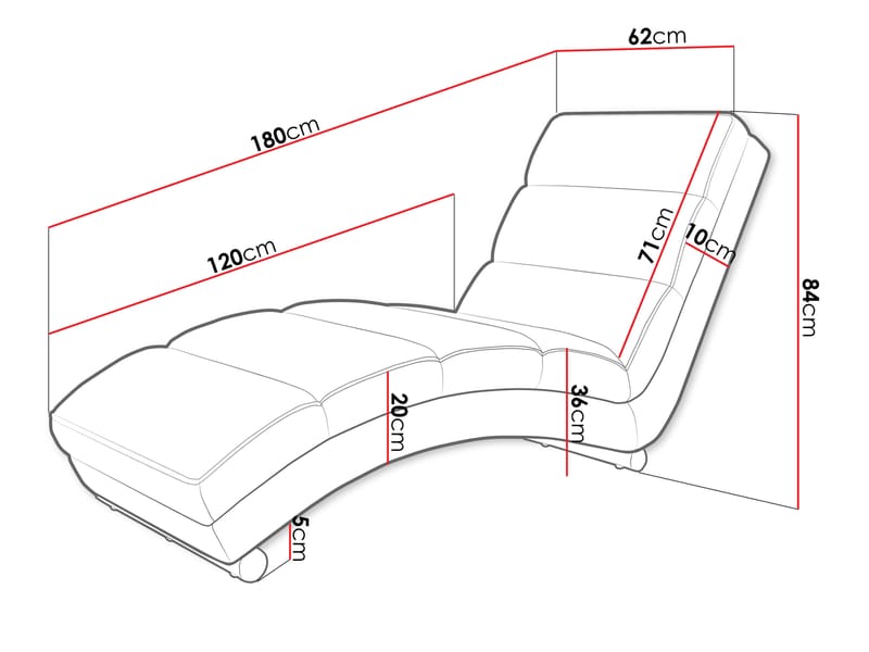 Regalado LiggLænestol - Grå - Møbler - Stole & lænestole - Lænestole - Liggestol