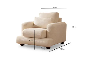 Relento Lænestol - Beige - Møbler - Stole & lænestole - Lænestole