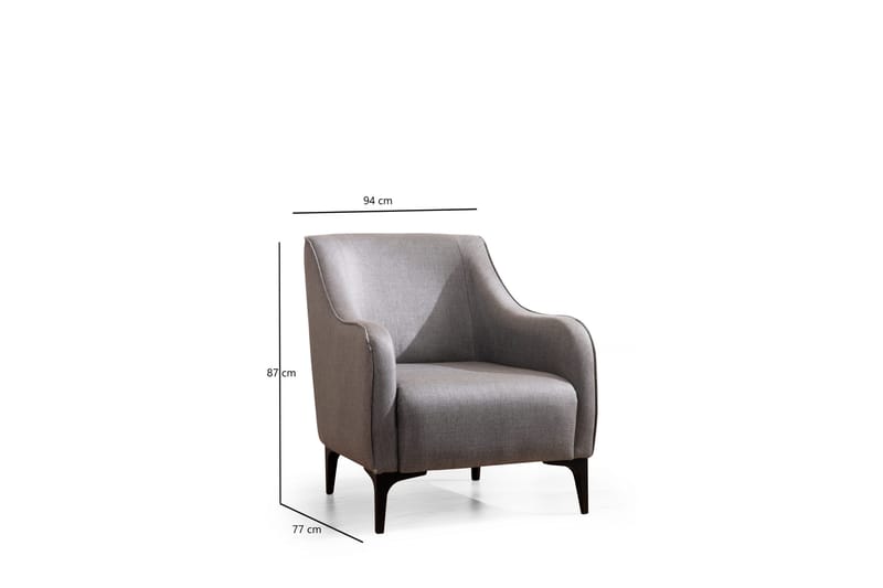 Rossland Lænestol - Grå - Møbler - Stole & lænestole - Lænestole