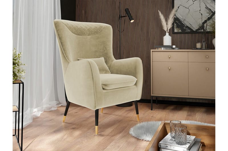 Rushmore Fåtölj Beige/Black - Møbler - Stole & lænestole - Lænestole