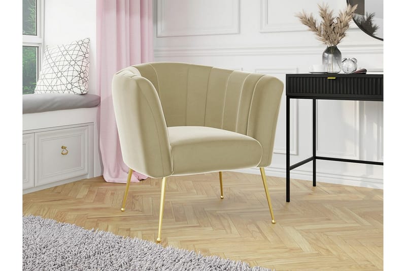 Rushmore Fåtölj Beige/Wood - Møbler - Stole & lænestole - Lænestole