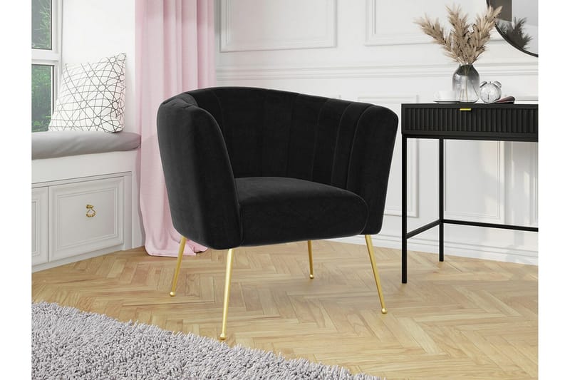 Rushmore Fåtölj Black/Gold - Møbler - Stole & lænestole - Lænestole