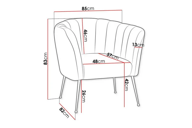 Rushmore Fåtölj Black/Gold - Møbler - Stole & lænestole - Lænestole