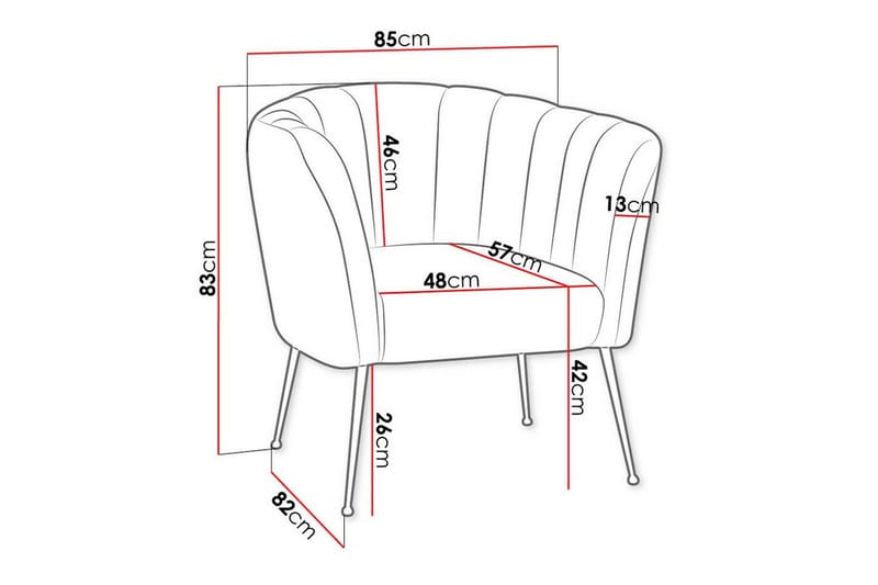 Rushmore Fåtölj Black/Gold - Møbler - Stole & lænestole - Lænestole